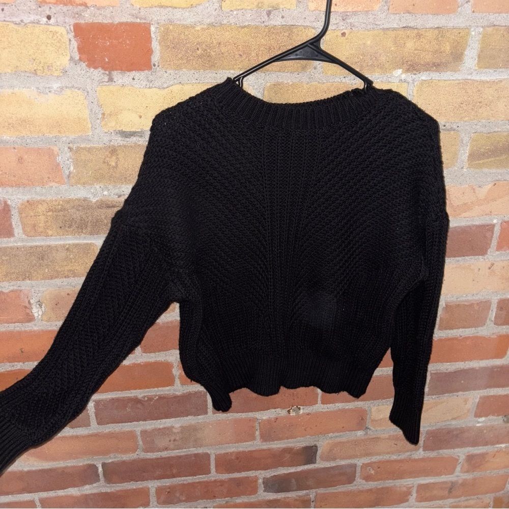 Ann Taylor Black Women's Crew Neck Sweater - Picture 2 of 5